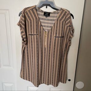 Flower & Feather zip top